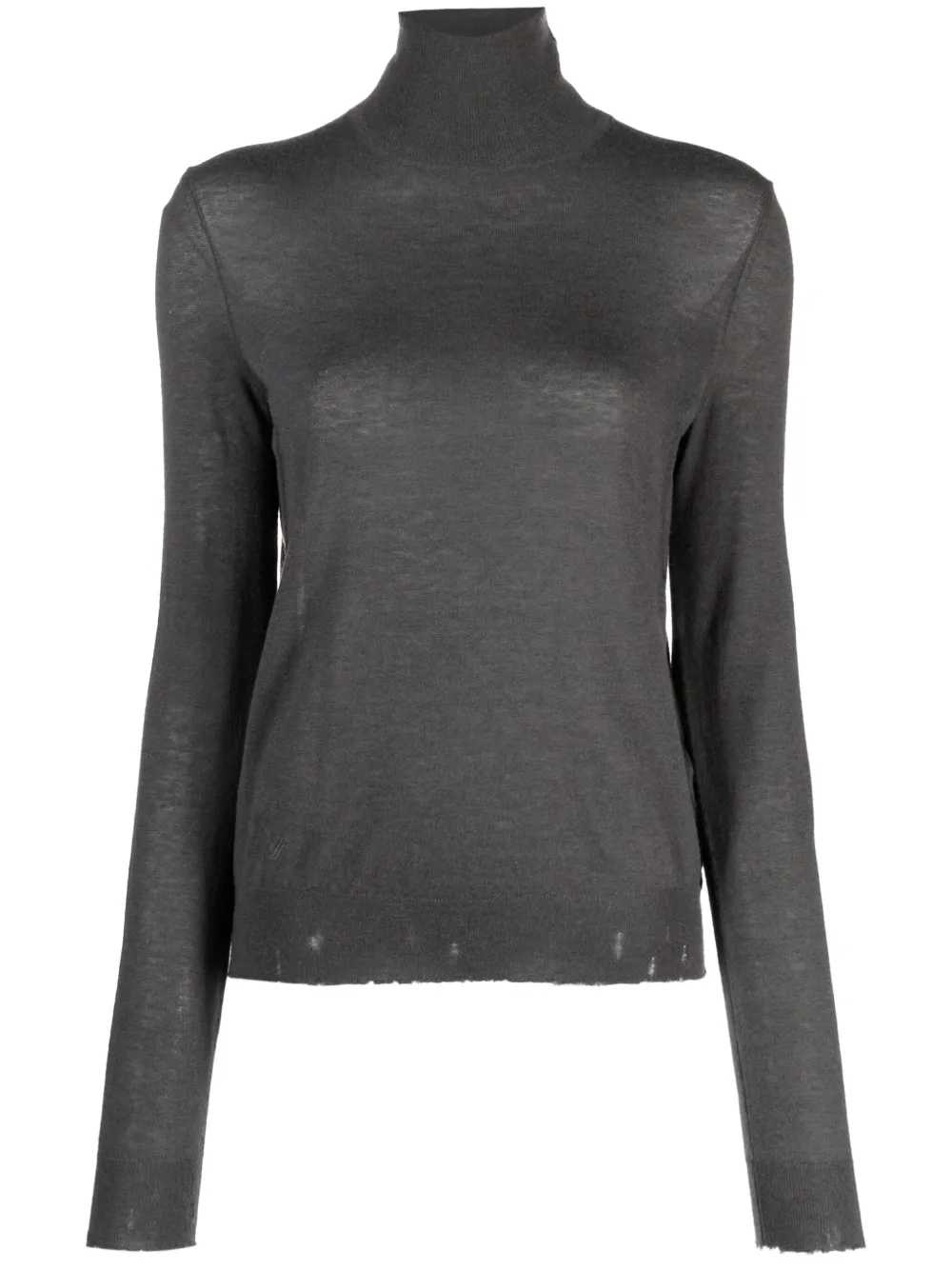 Shop Zadig & Voltaire Bobby Distressed-effect Cashmere Jumper In Grey