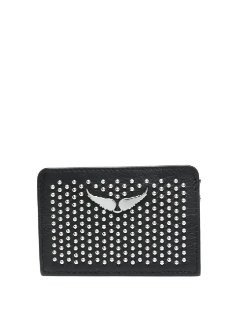 Zadig&Voltaire logo-plaque studded card holder