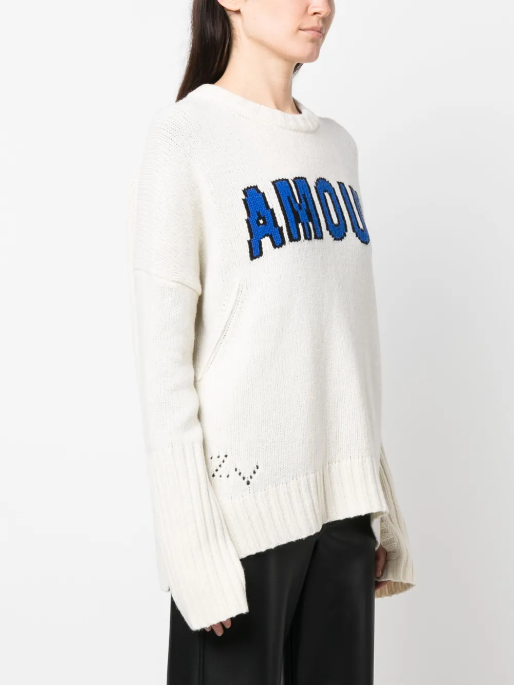 Shop Zadig & Voltaire Malta Amour Wool Jumper In White