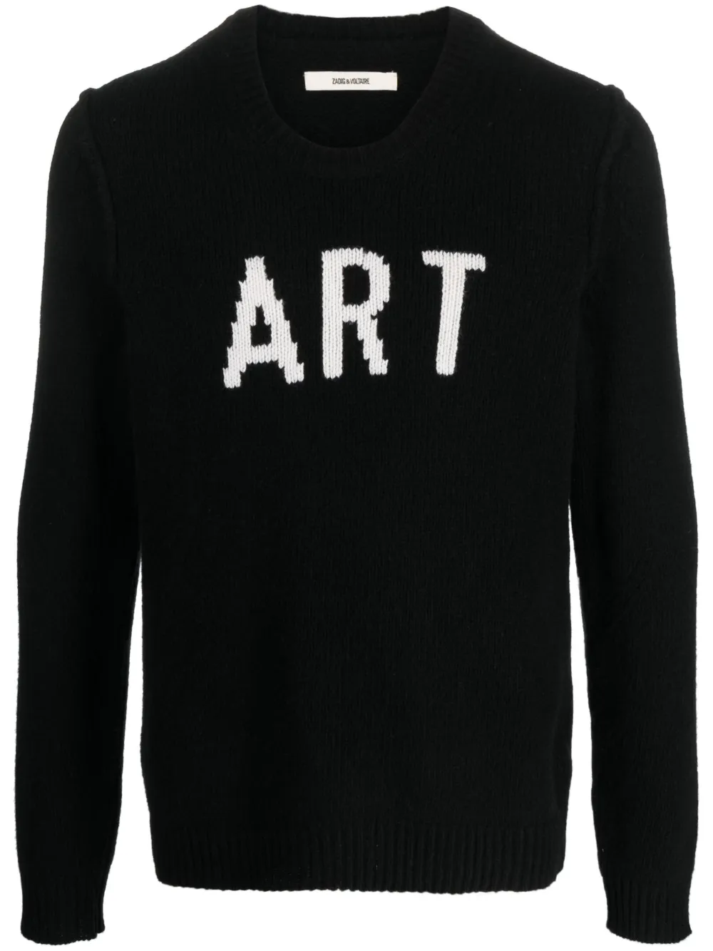 Zadig&Voltaire Kennedy intarsia-slogan wool jumper | Black | Image 1
