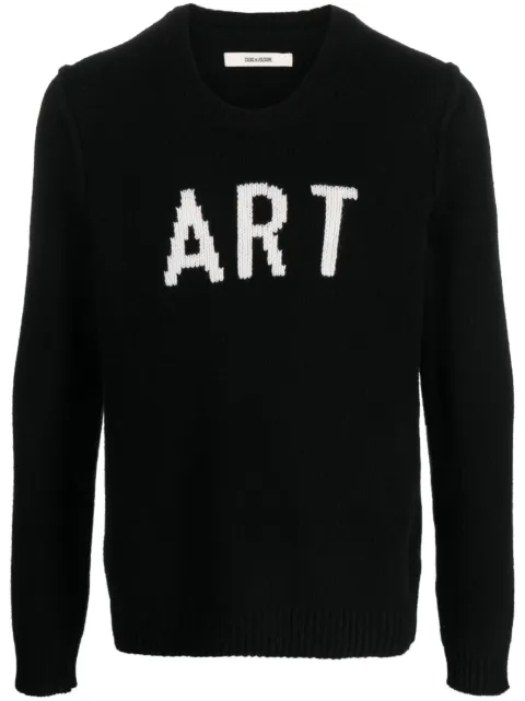 Zadig&Voltaire Kennedy intarsia-slogan wool jumper