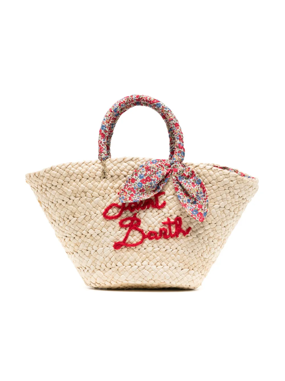 Mc2 Saint Barth Kids' Kylie Logo-embroidered Beach Bag In Red