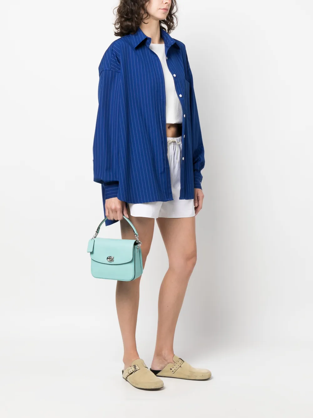 Coach Cassie leren crossbodytas - Blauw