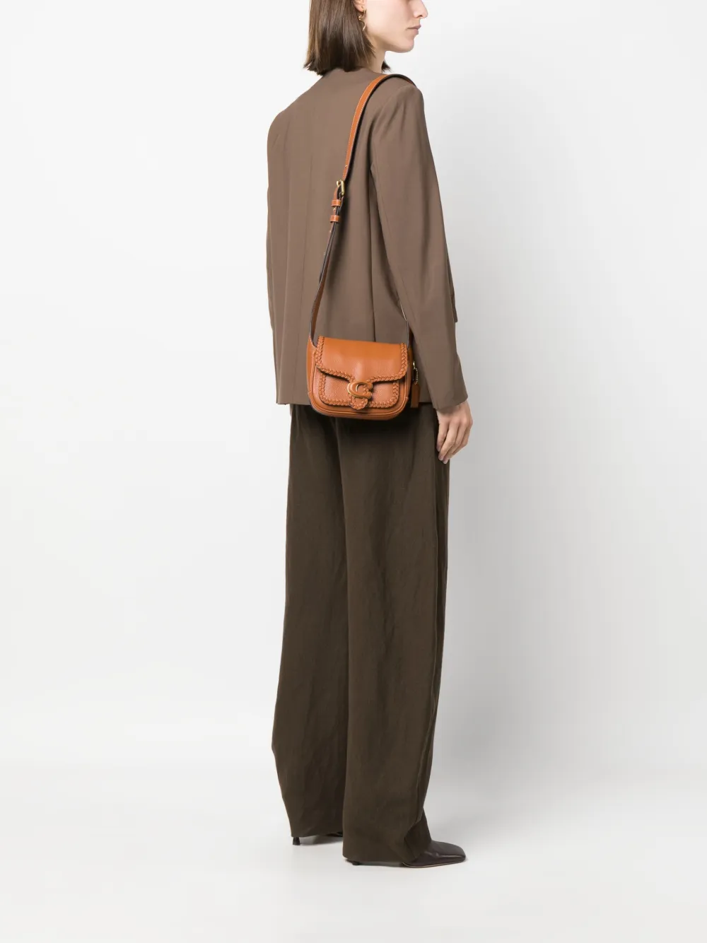 Coach Leren crossbodytas - Bruin