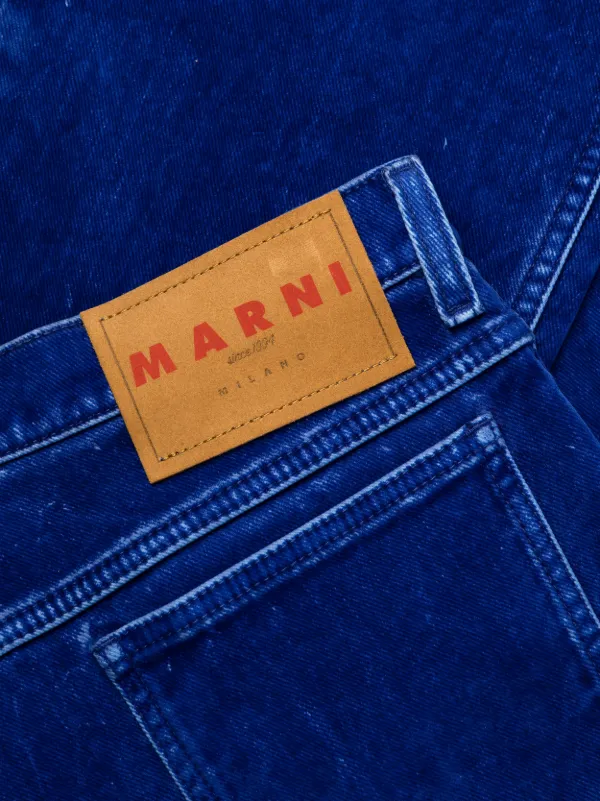 Marni ウールツイルフレアパンツ Marni フレア ツイルパンツ | ブルー | FARFETCH JP