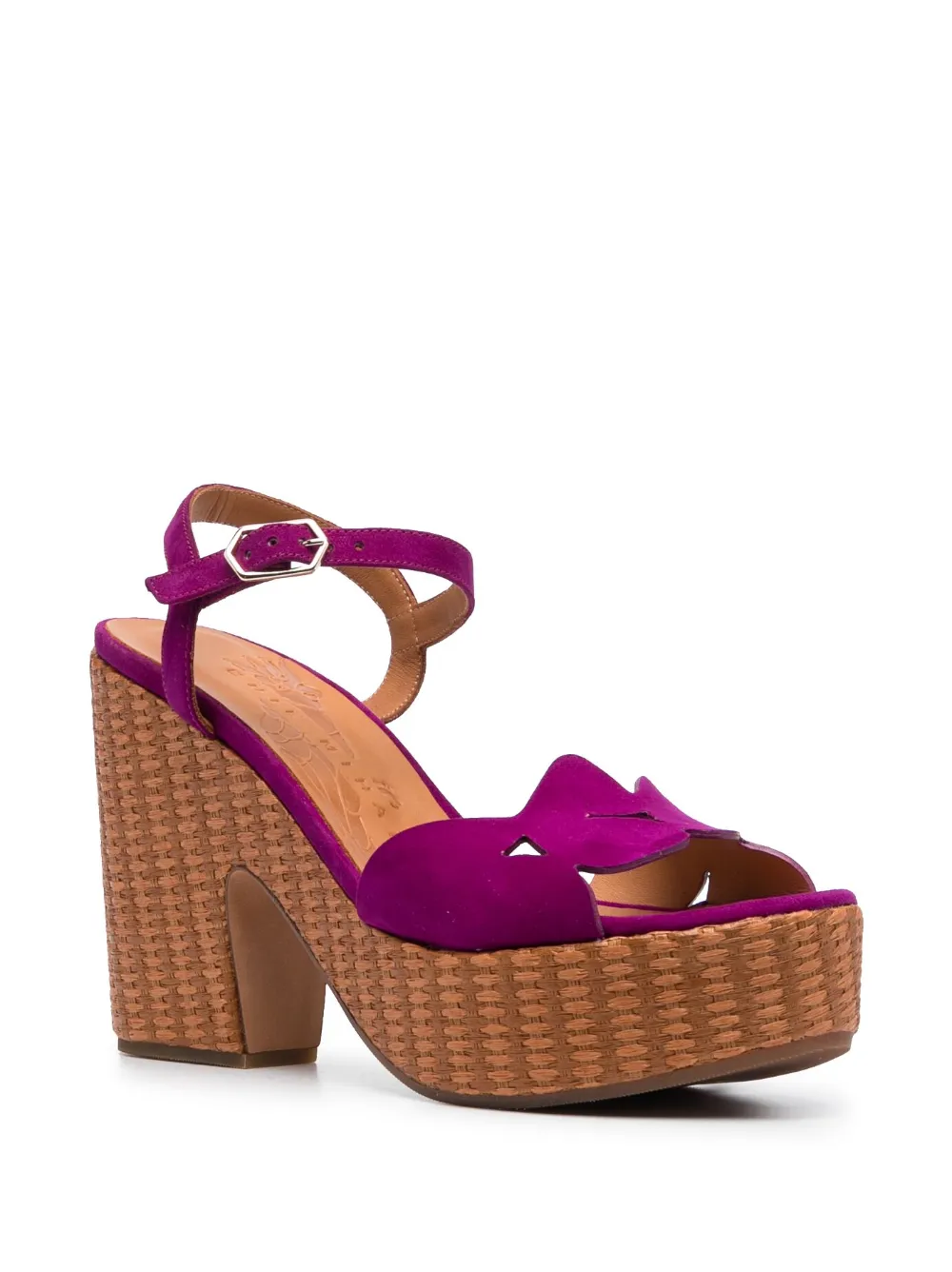 Chie Mihara Detour 120mm leather sandals - Paars