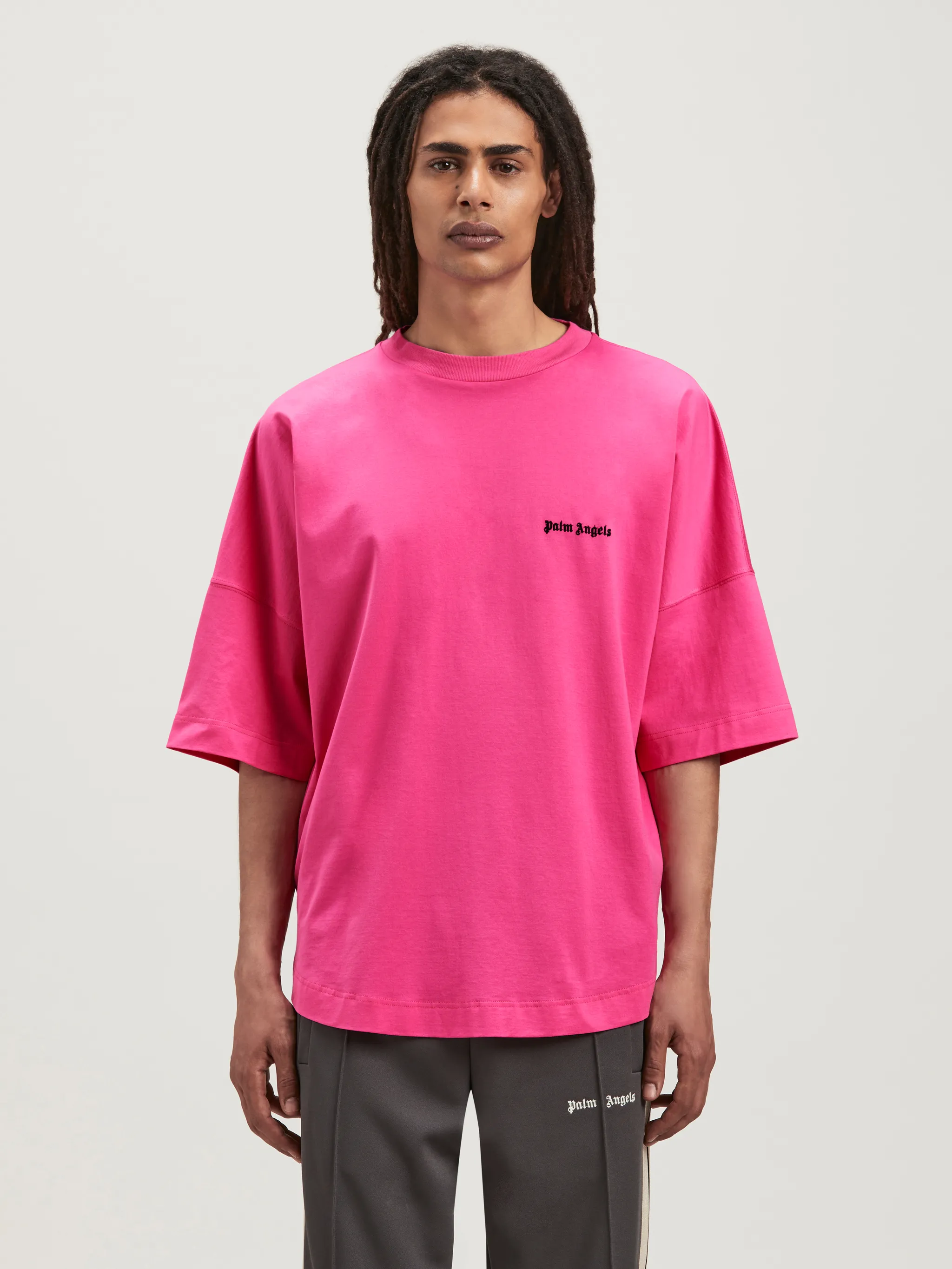 Embroidered Logo Over TShirt in pink Palm Angels® Official
