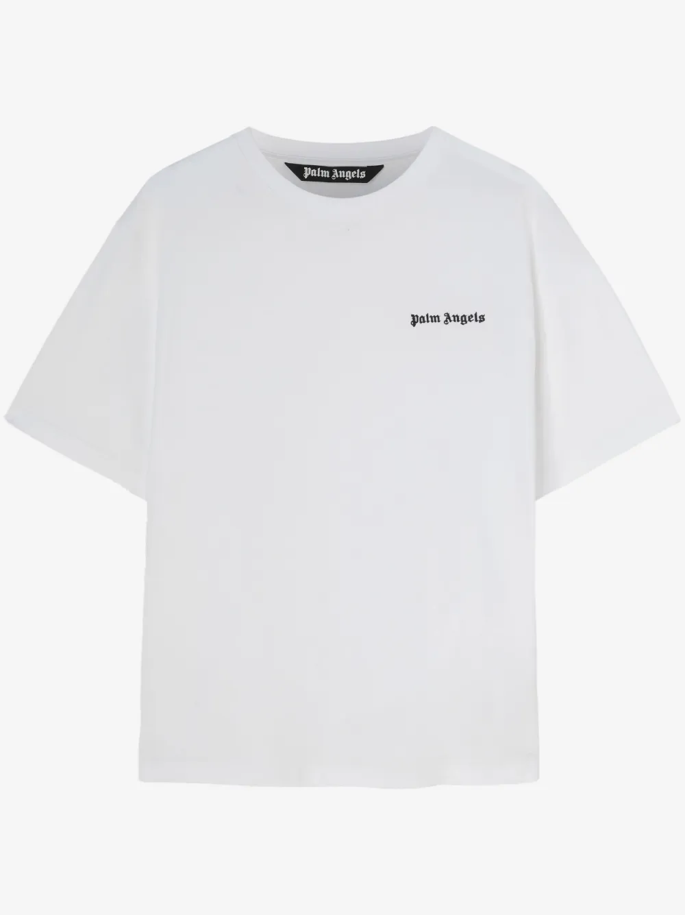 Palm Angels 로고 자수 크루 넥 티셔츠 | 화이트 | Image 1