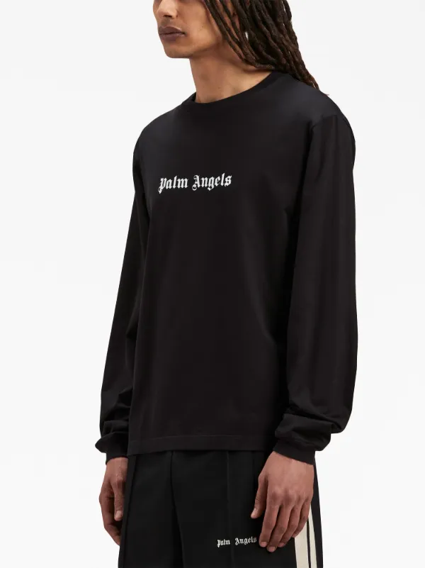 Palm Angels embroidered-logo long-sleeve T-shirt | Black Palm Angels embroidered-logo long-sleeve T-shirt | Black