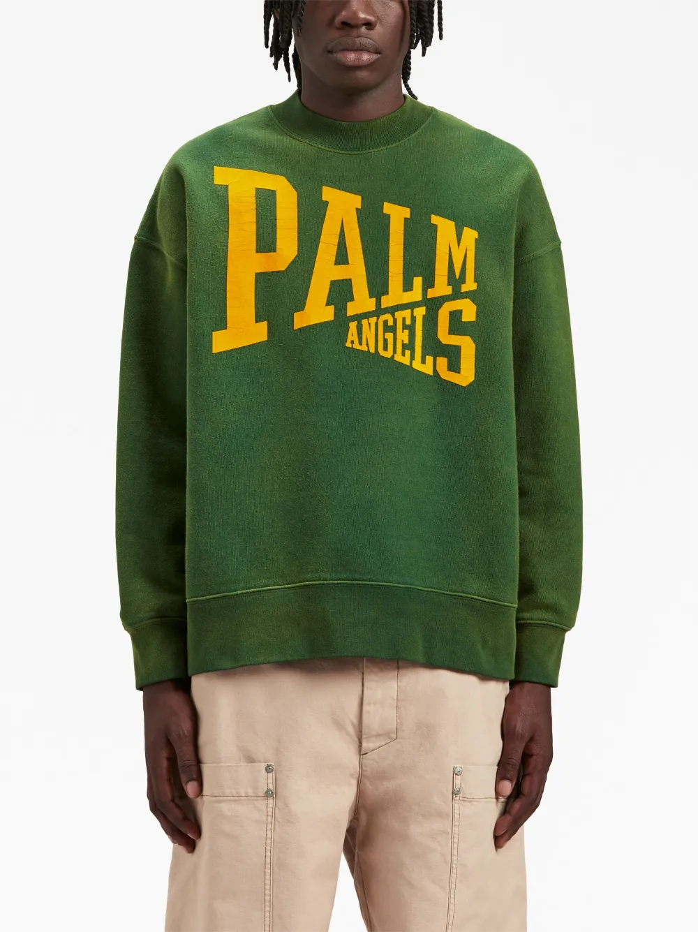 Palm angels logo crewneck best sale