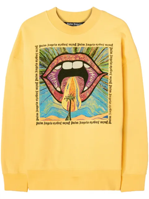 Palm Angels Crazy Mouth crew-neck sweatshirt