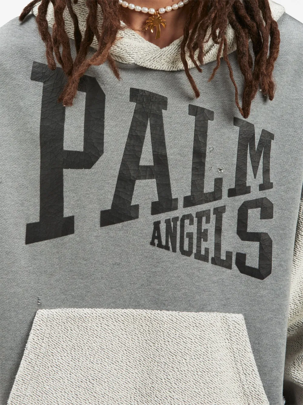 Palm angels hot sale patchwork hoodie