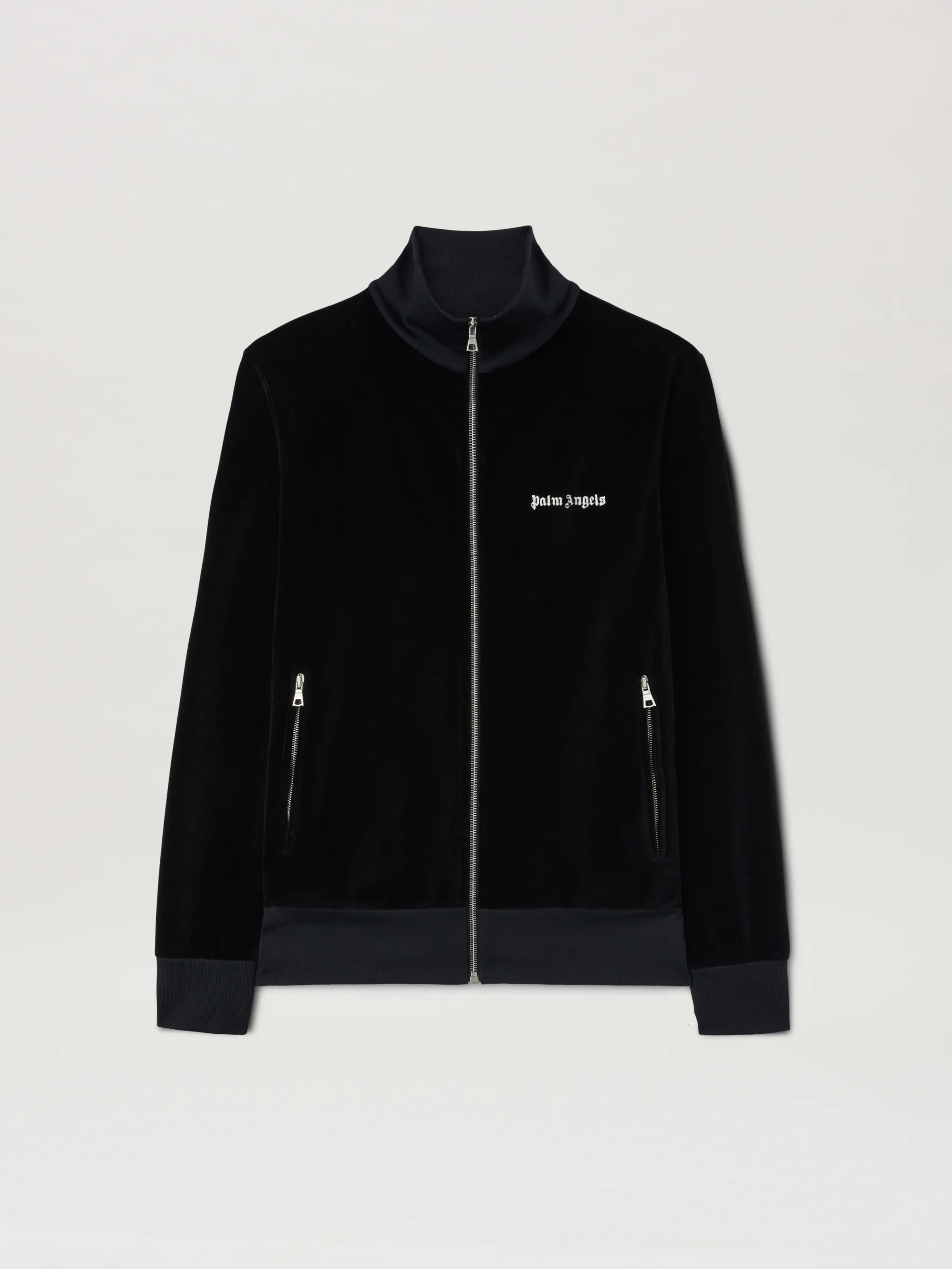 Velvet Track Jacket in black - Palm Angels® Official