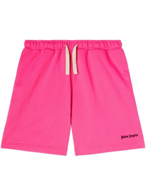 Palm Angels shorts deportivos con logo bordado
