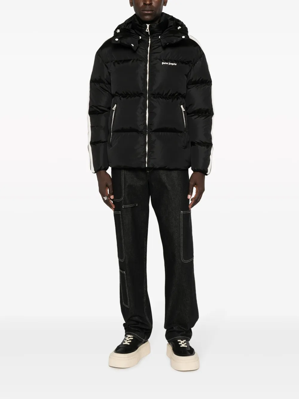 Palm Angels logo-print padded jacket | Down Jackets | Image 2