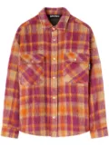 Palm Angels plaid-print shirt jacket - Pink