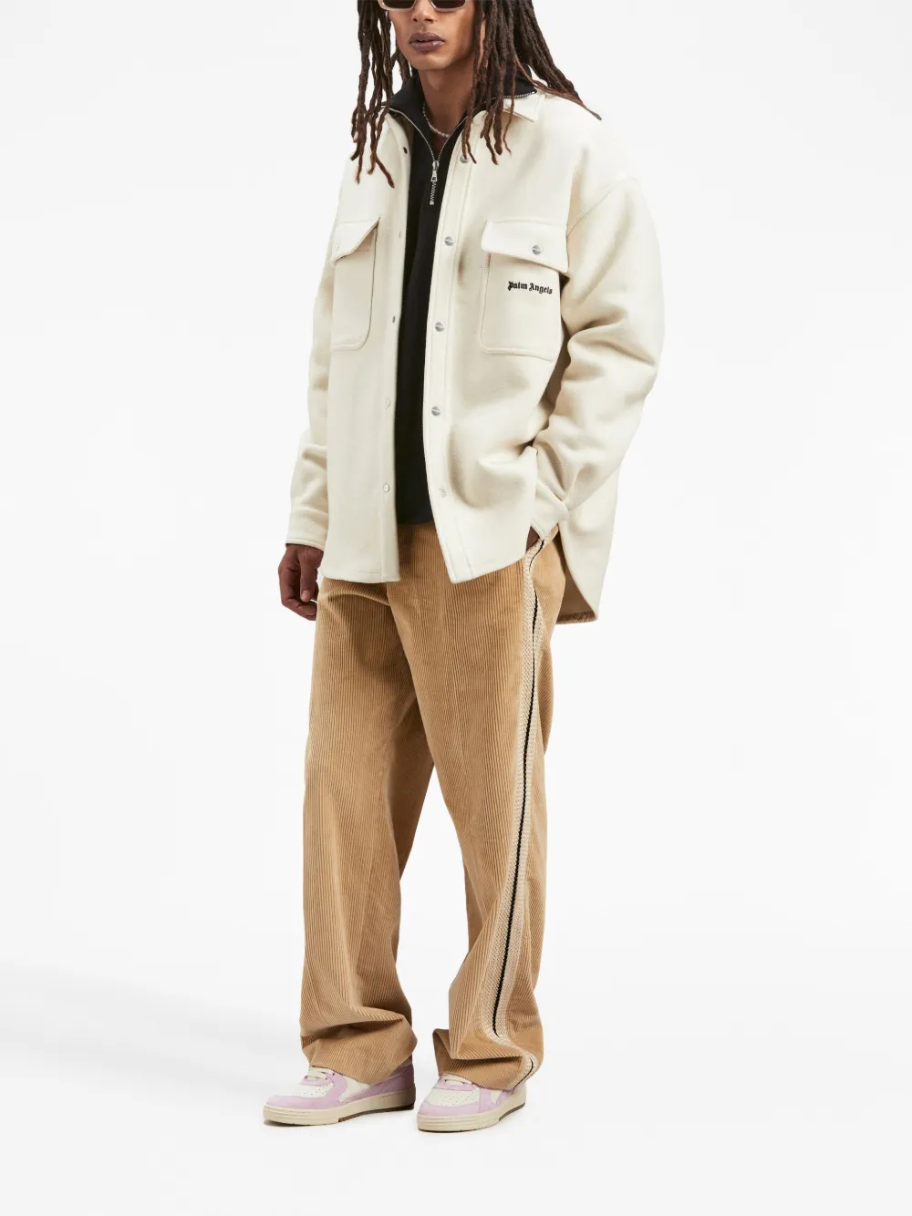 【ギフ_包装】 Palm Angels シャツジャケット | ホワイト | FARFETCH JP トップス