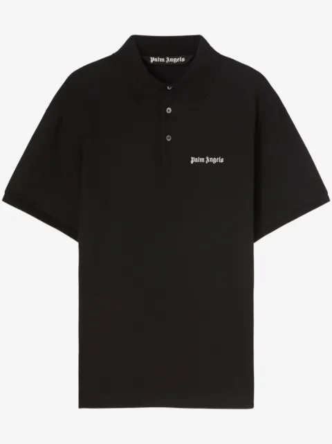 Palm Angels logo-embroidered cotton polo shirt