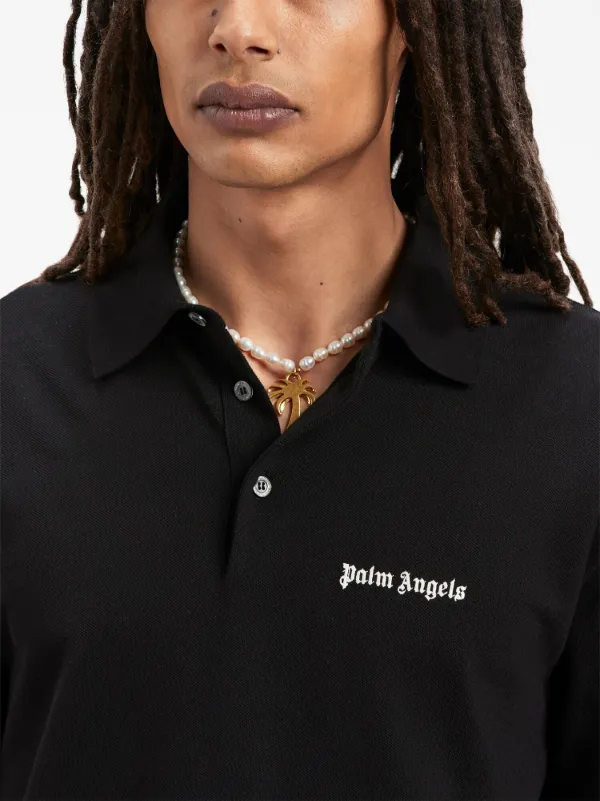 Polo Shirt PALM ANGELS Men color Black