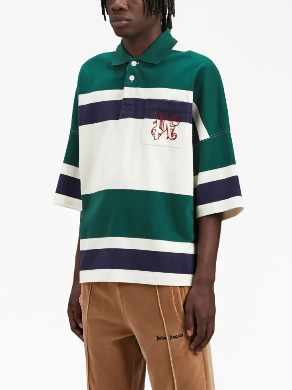 Palm Angels Playera Tipo Polo Estilo Rugby Con Monograma Bordado