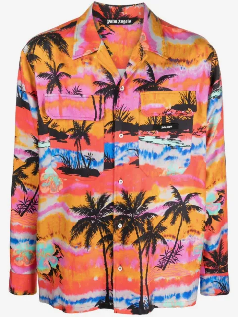 Palm Angels Psychedelic Palms-print shirt