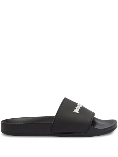 Palm Angels logo-print flat slides
