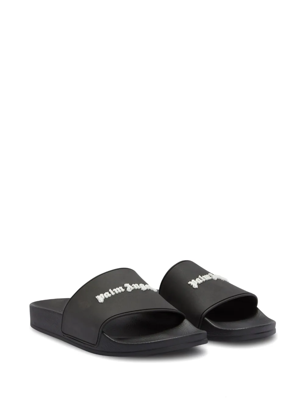 Palm Angels Slippers met logoprint - Zwart