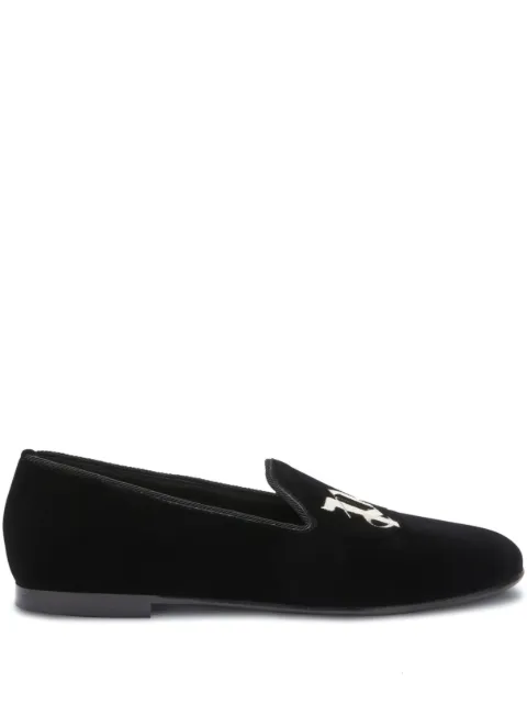 Palm Angels mocasines con monograma bordado