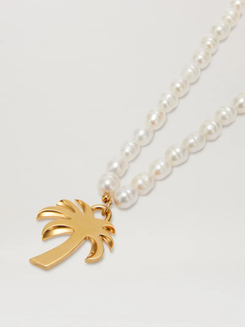 Pearls Palm Necklace in gold Palm Angels® Official