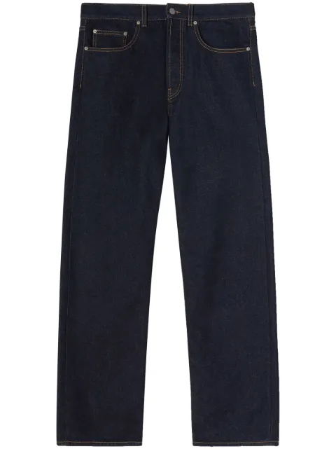 Palm Angels logo-embroidered denim jeans