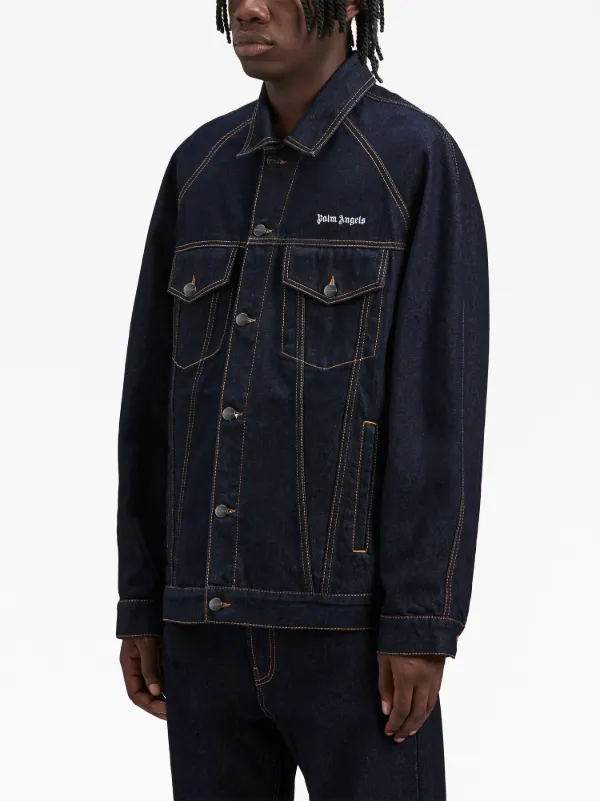 Palm Angels Veste En Jean Logo Brod Farfetch