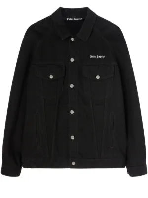 Designer black top denim jacket