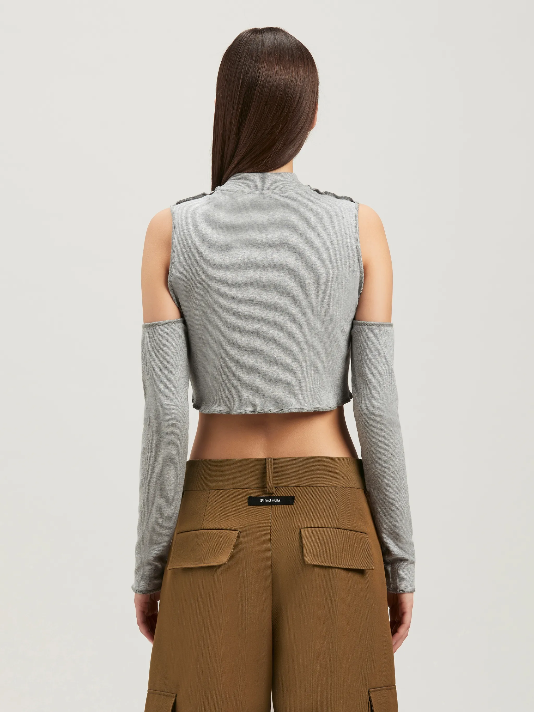 Logo Cutout Mockneck Top