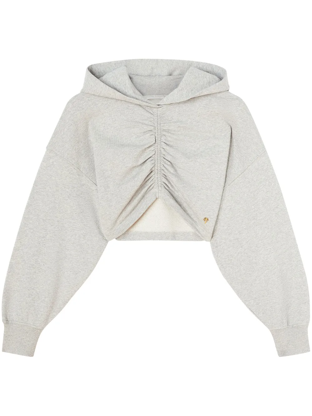 Palm Angels ruched-detail cropped hoodie