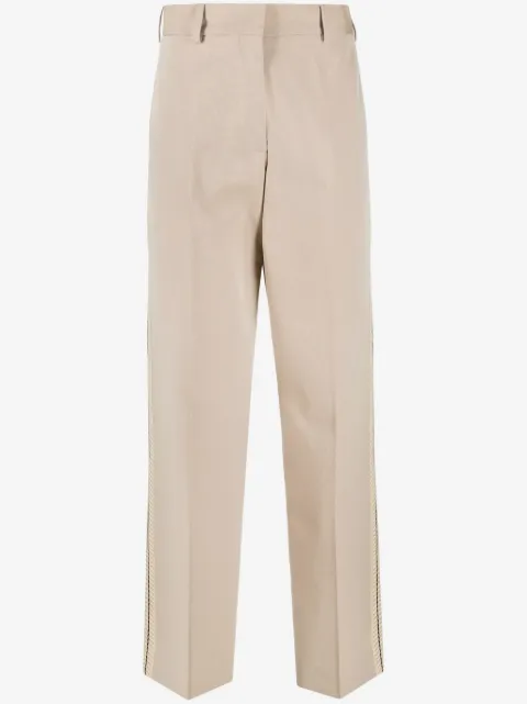 Palm Angels pantalones con rayas de ganchillo