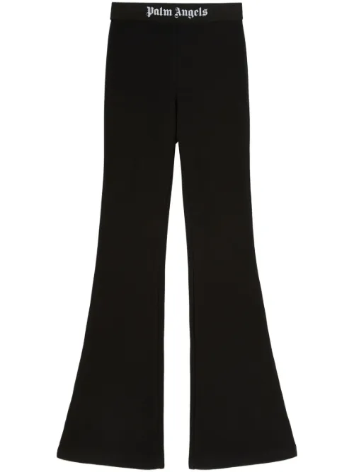 Legging évasé à bande logo - Palm Angels - Modalova