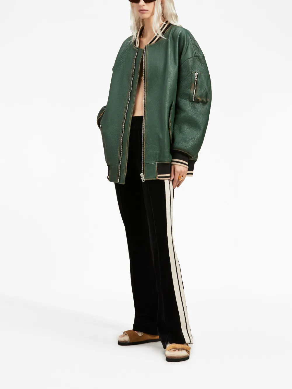 Palm Angels Trainingsbroek met streepdetail - Zwart