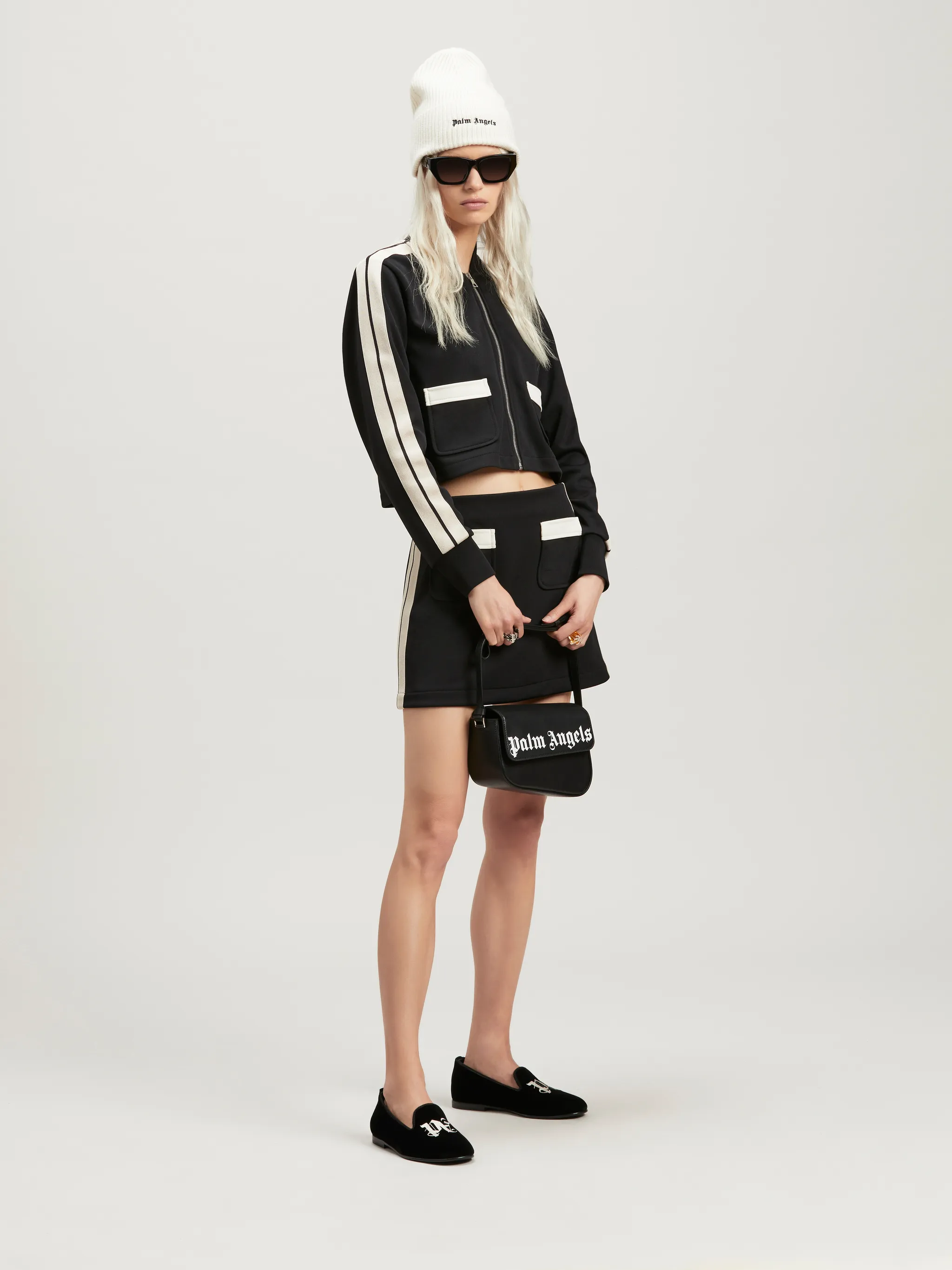 Pockets Track Mini Skirt