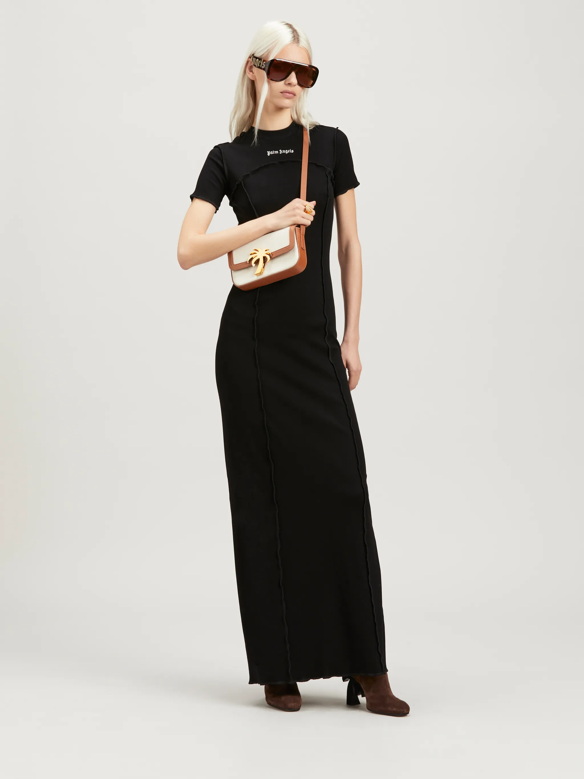 Open Back Logo Rib Dress