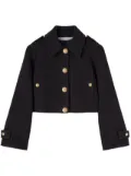 Palm Angels virgin-wool blend cropped coat - Blue
