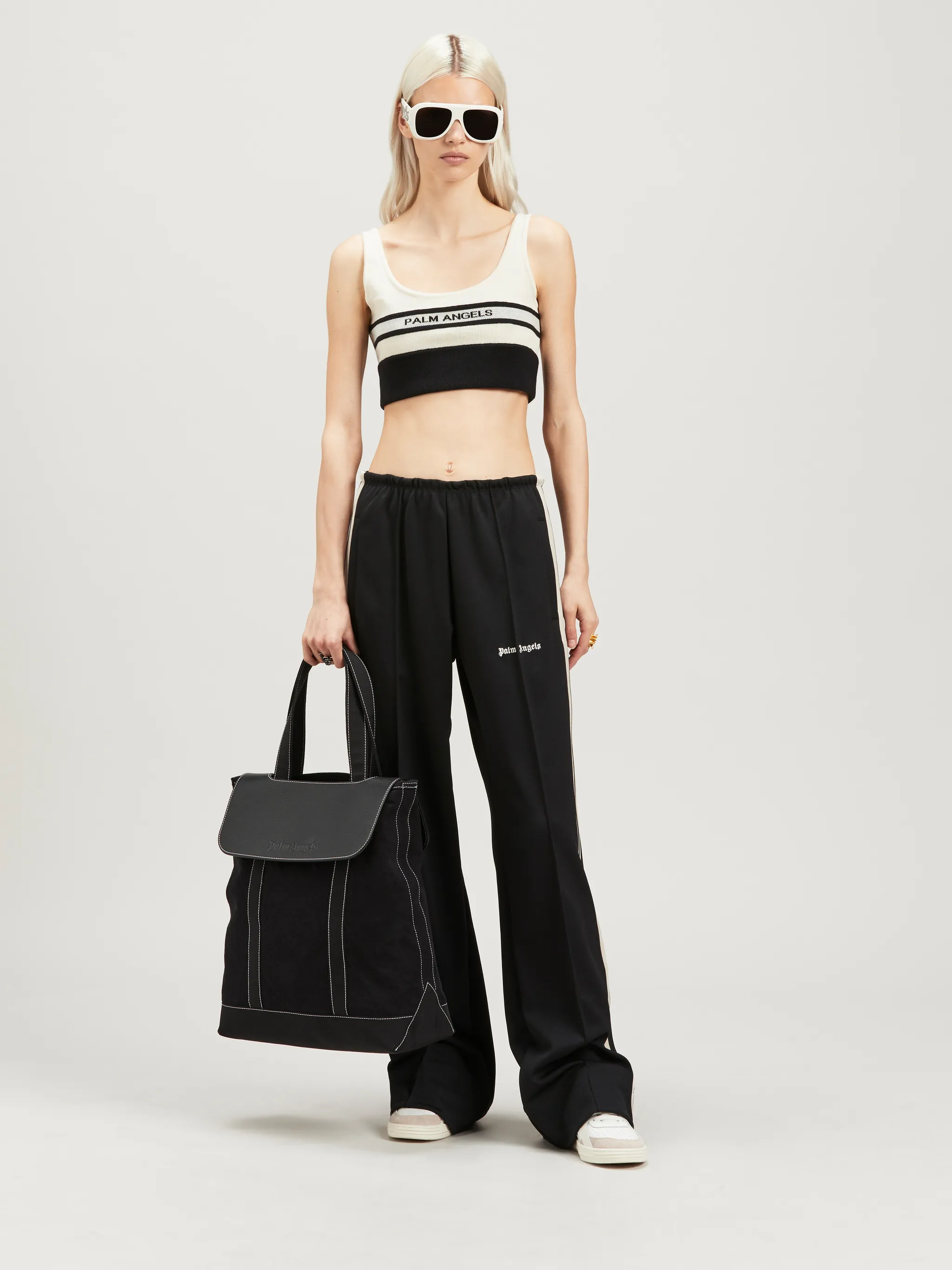 Racing Knit Bra Top