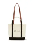 Palm Angels logo-print canvas tote bag - White