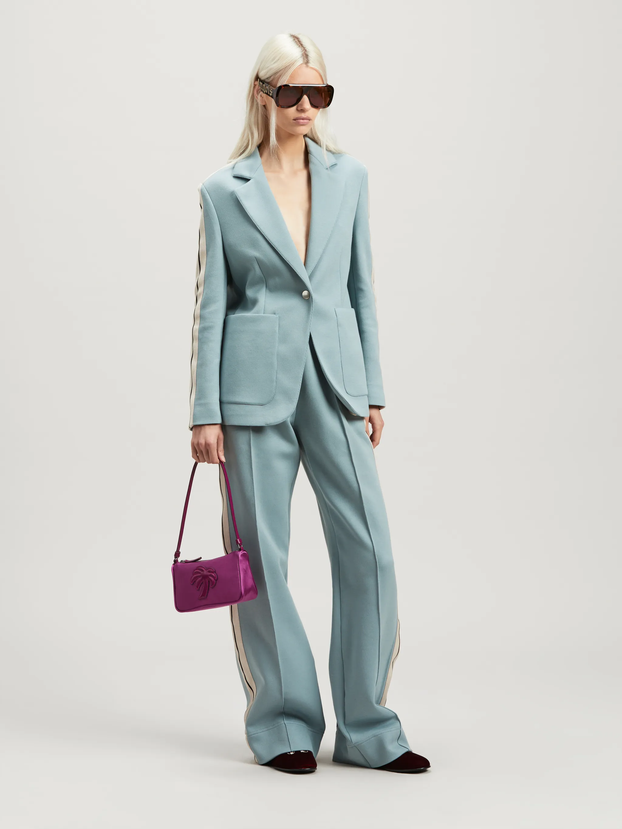 Satin Palm Shoulder Bag