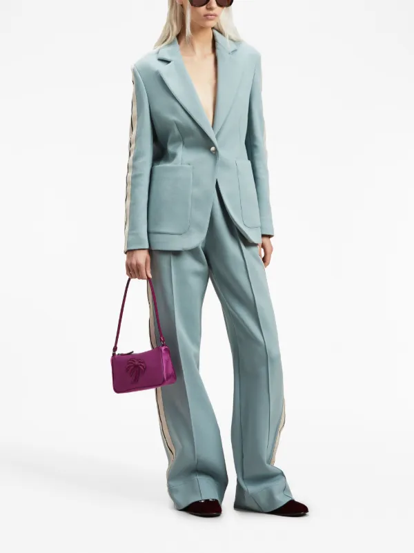 PALM ANGELS パープル ショルダーロゴバッグ Palm Angels Palm-motif Satin Shoulder Bag | Purple | FARFETCH