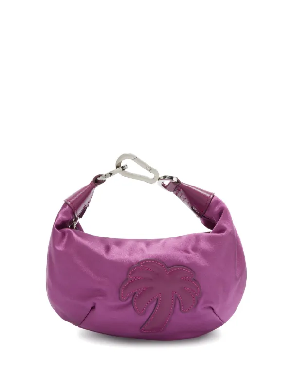 Palm Angels Mini Palm motif Satin Hobo Bag Farfetch