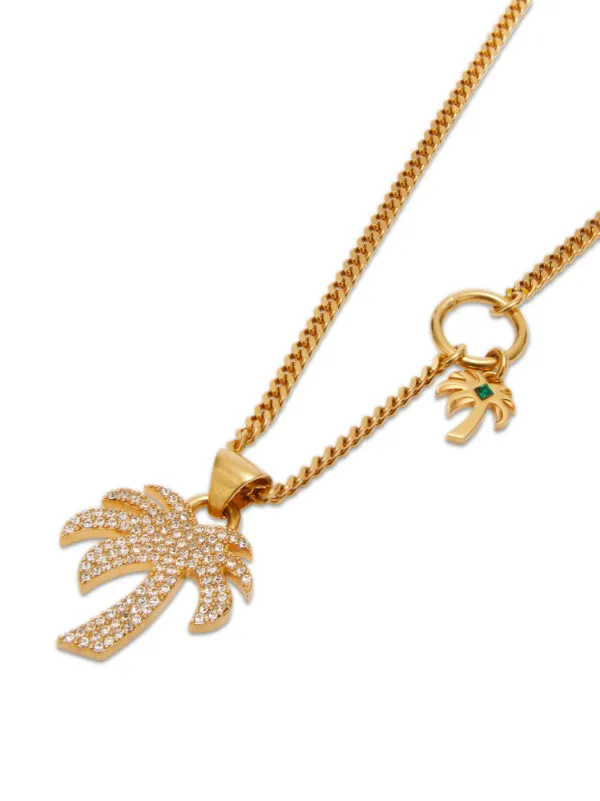 Palm Angels palm tree curb chain Pendant Necklace Farfetch