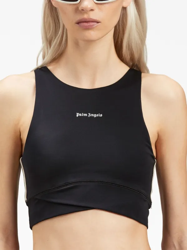 Palm Angels logo-print Crop Top | Black | FARFETCH