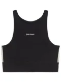 Palm Angels logo-print crop top - Black