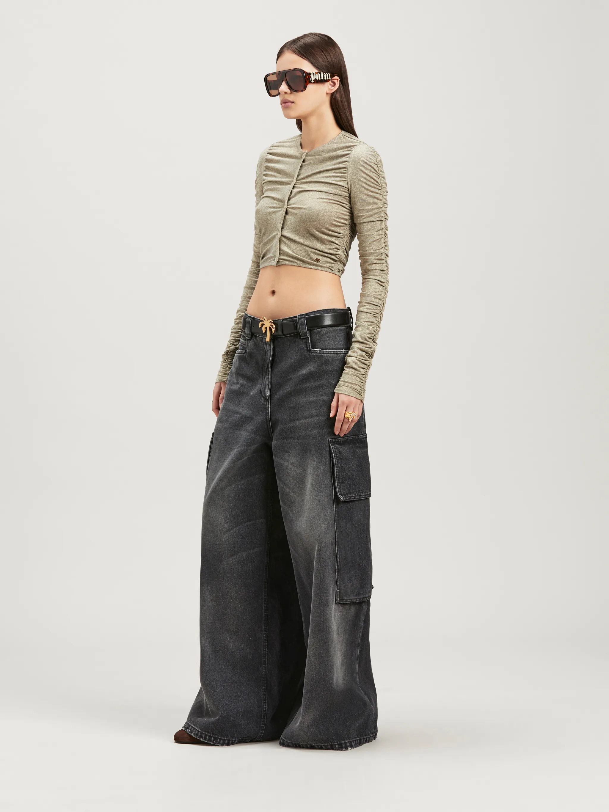 Wide Denim Parachute