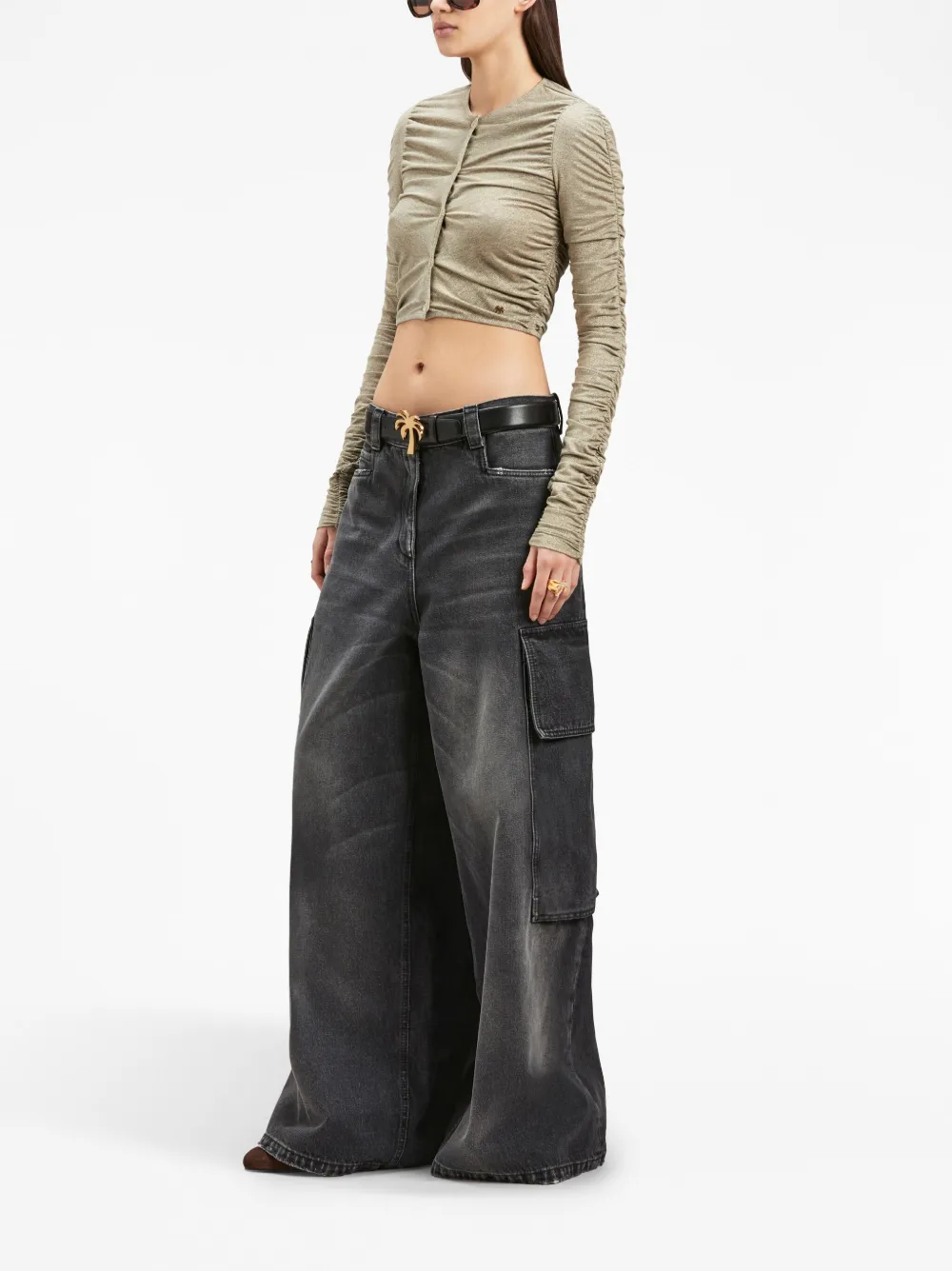 palmangels Palm Angels Low waist jeans - Zwart